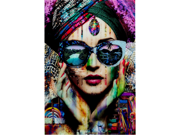 COLORFUL ARTIST - Tempered glass and polypropylene Painting by KARE Design - view 2
